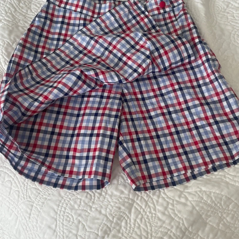 New Oscar de la Renta Girls Plaid Checkered Skirt Skort size 12